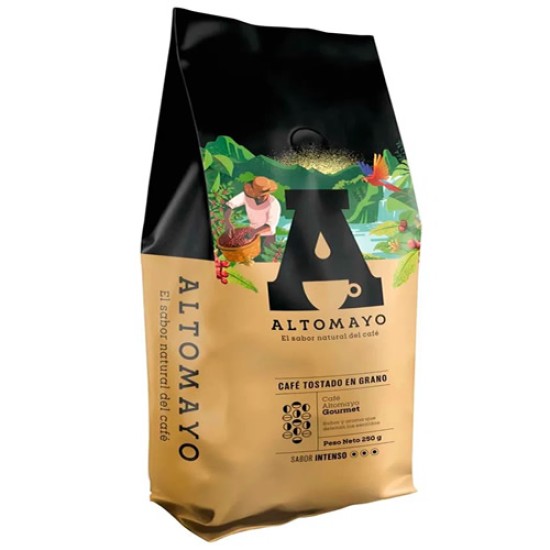 ALTOMAYO GOURMET ROASTED COFFEE IN BEANS (GRANOS) - BAG x 250 GR
