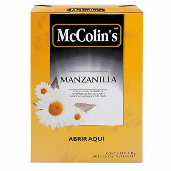 MCCOLIN'S - CHAMOMILE TEA INFUSIONS  ,  BOX OF 100 UNITS 