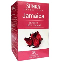 SUNKA - JAMAICA HERBAL TEA INFUSIONS , BOX OF 20 TEA BAGS