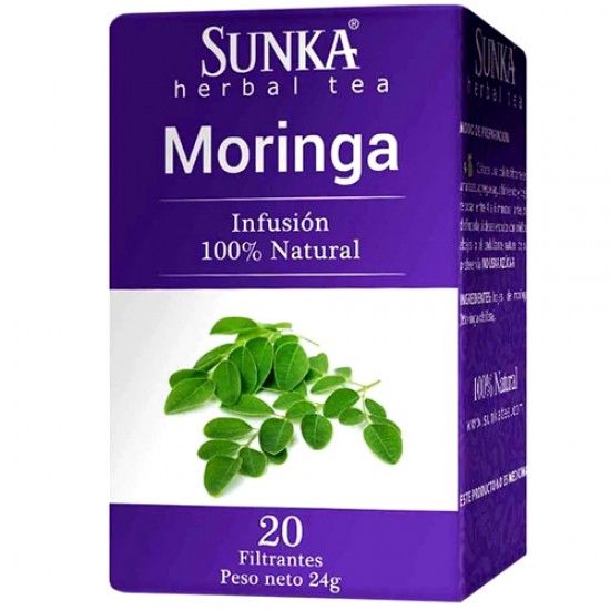 SUNKA - MORINGA HERBAL TEA INFUSIONS , BOX OF 20 TEA BAGS