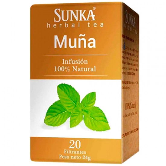 SUNKA - MUÑA HERBAL TEA INFUSIONS , BOX OF 20 TEA BAGS