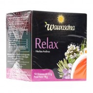 WAWASANA RELAX  - ANTI STRESS TEA INFUSIONS, BOX OF 12 BAG FILTERS