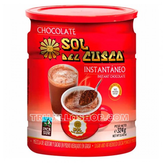 SOL DEL CUSCO - INSTANT CHOCOLATE MILLED, JAR X 324 GR