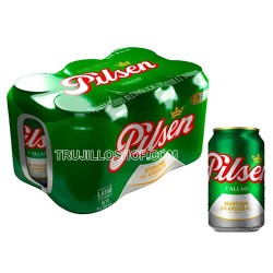 PILSEN CALLAO - PERUVIAN BEER, PACK X 6 CANS , 355 ml / 12 oz