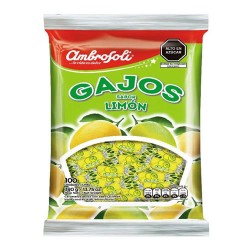  AMBROSOLI "GAJOS"- HARD CANDIES LEMON FLAVORED , BAG 390 GR X 100 UNITS