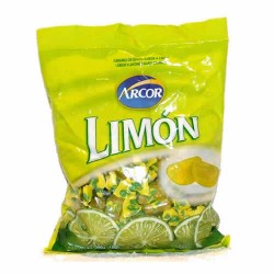 ARCOR - HARD LEMON CANDIES CARAMELS , BAG X 100 UNITS