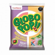 GLOBO POP - YOGURT FLAVORED LOLLIPOPS , BAG X 24 UNITS