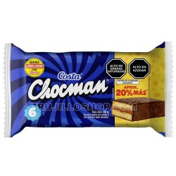 CHOCMAN - CHOCOLATE SPONGE CAKE, BAG X 6 UNITS