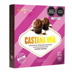 DI PERUGIA CASTAÑA MIA - MILK CHOCOLATE WITH ROASTED CHESTNUTS , BOX OF 192 GR