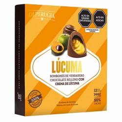DI PERUGIA  - PERUVIAN CHOCOLATE FILLED WITH CREAM LUCUMA , BOX OF 210 GR