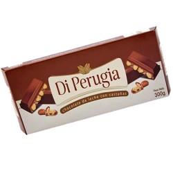 DI PERUGIA - CHOCOLATE TABLETS STUFFED WITH ROASTED CHESTNUTS AND CUTS , TABLET X 300 GR