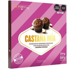 DI PERUGIA CASTAÑA MIA - MILK CHOCOLATE WITH ROASTED CHESTNUTS , BOX OF 224 GR