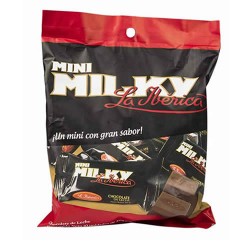 LA IBERICA MINI MILKY - MINI CHOCOLATE BARS 20 GR , BAG X 10 UNITS