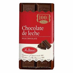 LA IBERICA - PERUVIAN MILK CHOCOLATE , TABLET  X 100 GR