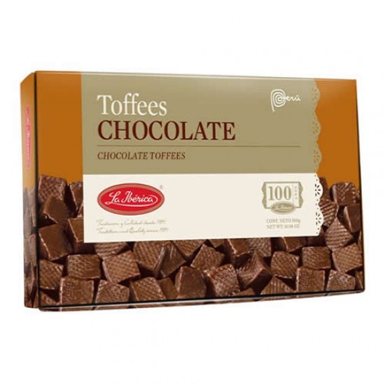 LA IBERICA - PERUVIAN CHOCOLATE TOFFEES - BOX OF 300 GR