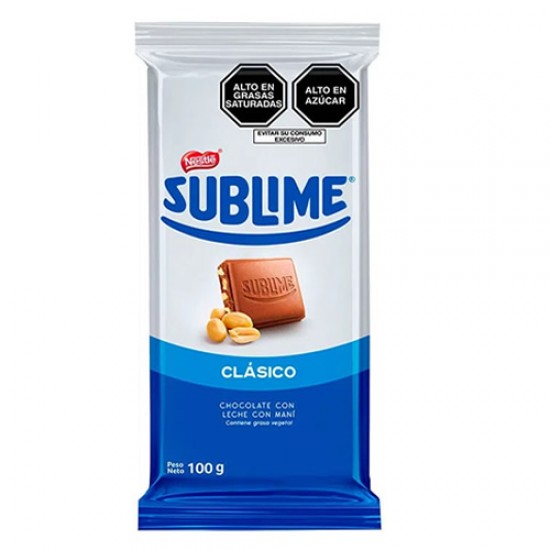 SUBLIME CLASSIC - MILK CHOCOLATE WITH PEANUTS - TABLET X 100 GR
