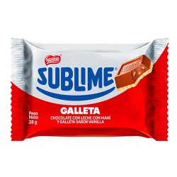 SUBLIME GALLETA MILK CHOCOLATE WITH PEANUT, BOX OF 24 UNITS