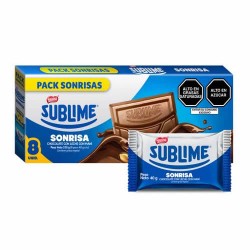 SUBLIME SONRISA -  MILK CHOCOLATE WITH PEANUT ,  BOX OF 8 UNITS