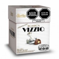 VIZZIO - MILK CHOCOLATE FLAVOR TRUFFLE WITH ALMOND PIECES - BOX OF 96 GR