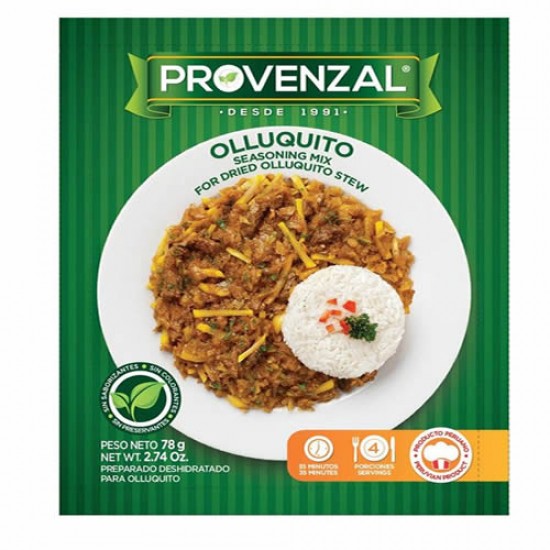 PROVENZAL - SEASONING MIX FOR DRIED OLLUQUITO STEW , SACHET X 78 GR