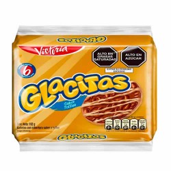 GLACITAS - COOKIES FILLED TOFFEE CREAM, BAG X 6 PACKETS