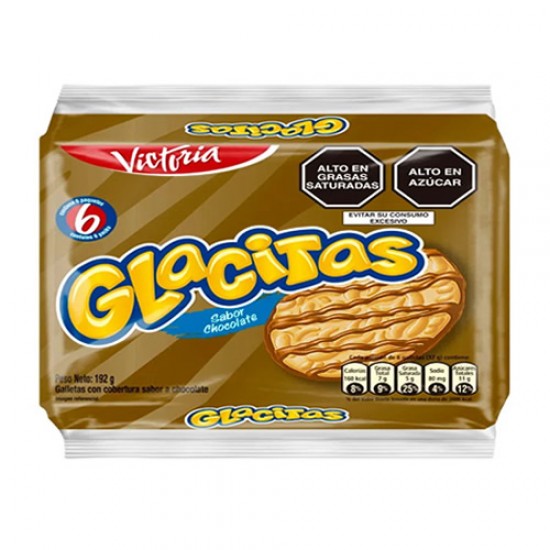 GLACITAS - COOKIES CHOCOLATE FLAVOR PERU , BAG X 6 PACKETS