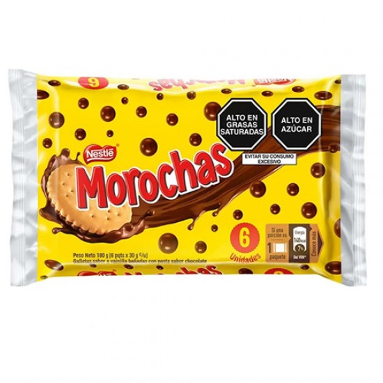 MOROCHAS  CLASSIC CHOCOLATE COOKIES, BAG X 6 PACKETS