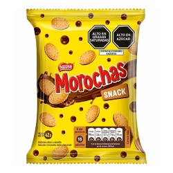 MOROCHAS SNACK COOKIES COVERED CHOCOLATE CREAM , BAG X 42 GR