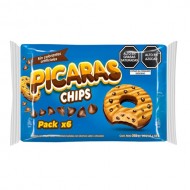 PICARAS CHIPS -  CHOCOLATE CHIP COOKIES,BAG X 6 PACKETS