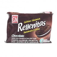 RELLENITAS - COOKIES FILLED WITH CHOCOLATE CREAM PERU, BAG X 8 PACKETS