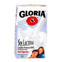 GLORIA - FRESH MILK WITHOUT LACTOSE UHT PERU, BOX OF 1 LITER