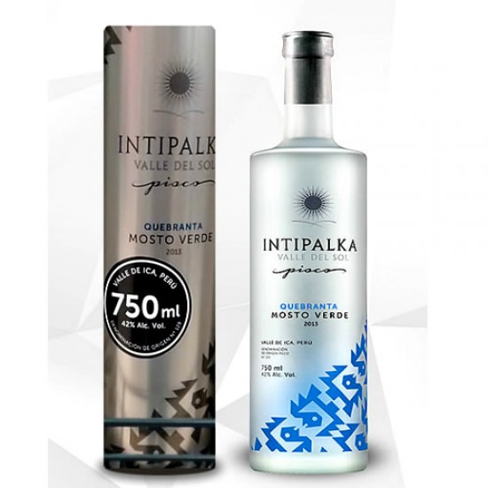 INTIPALKA - PERUVIAN PISCO MOSTO VERDE ITALIA, BOTTLE X 750 ML