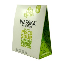 WASSKA - PERUVIAN PISCO SOUR GREEN LEMON FLAVOR, BOX OF 125 GR