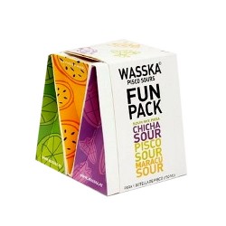 WASSKA - PERUVIAN MIXED PISCO SOUR, CHICHA MORADA SOUR AND PASSION FRUIT SOUR , PACK X 3 BOXES 125 GR