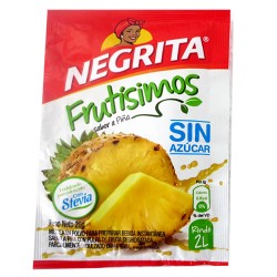 NEGRITA FRUTISIMOS - PINEAPPLE FLAVOR INSTANT DRINK SWEETENED WITH STEVIA - BAG X 10 SACHETS