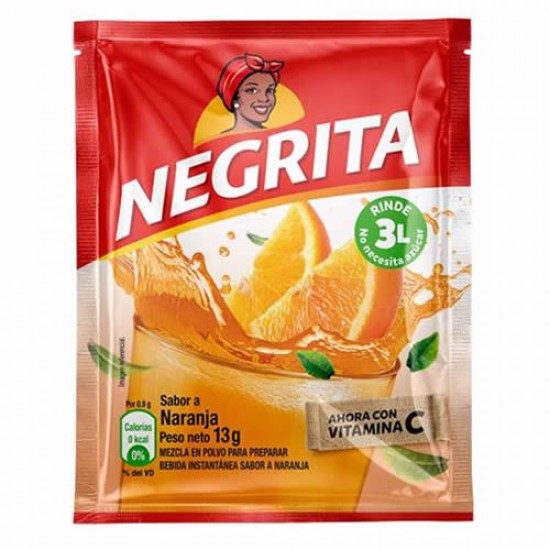 NEGRITA -  INSTANT DRINK ORANGE FLAVOR , BAG X 10 SACHETS 13 GR 