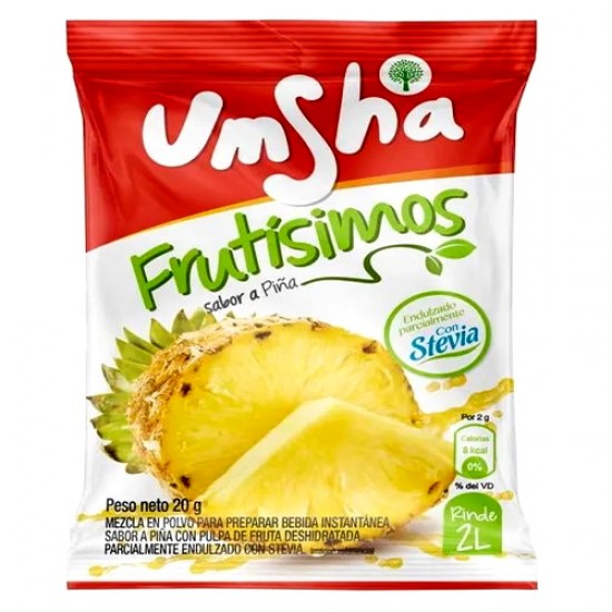 NEGRITA FRUTISIMOS - PINEAPPLE FLAVOR INSTANT DRINK SWEETENED WITH STEVIA - BAG X 10 SACHETS