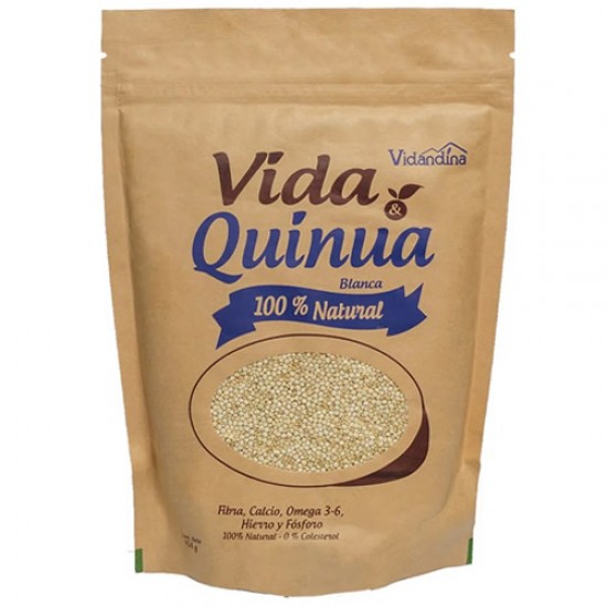 VIDA & QUINUA - WHITE QUINOA SEEDS 100% NATURAL VIDANDINA , DOYPACK X 454 GR