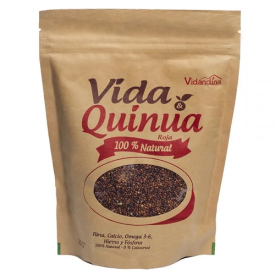 VIDA & QUINUA - RED QUINOA SEEDS 100% NATURAL VIDANDINA , DOYPACK X 454 GR